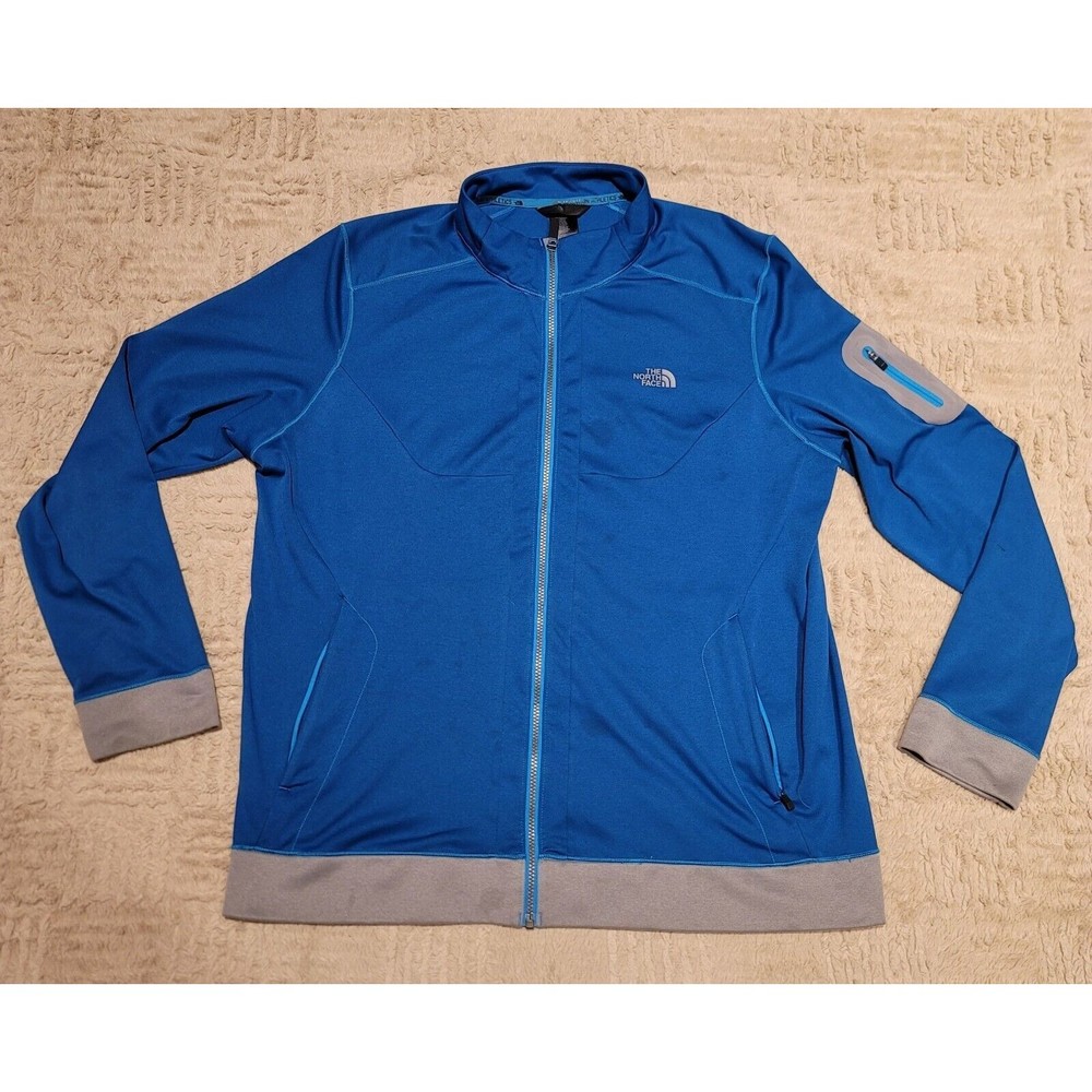 The North Face XL Mountain Athletics Zip Light Jacket Men XL Polyester Blue Gray